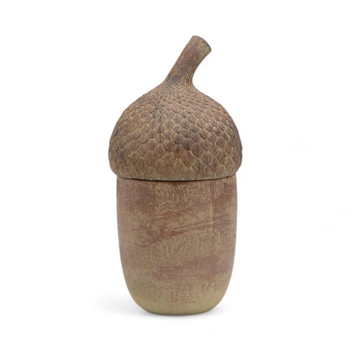 CONTENITORE GHIANDA IN RESINA BROWN 29CM